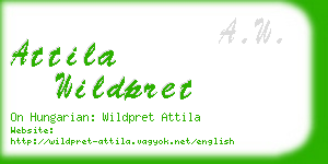 attila wildpret business card